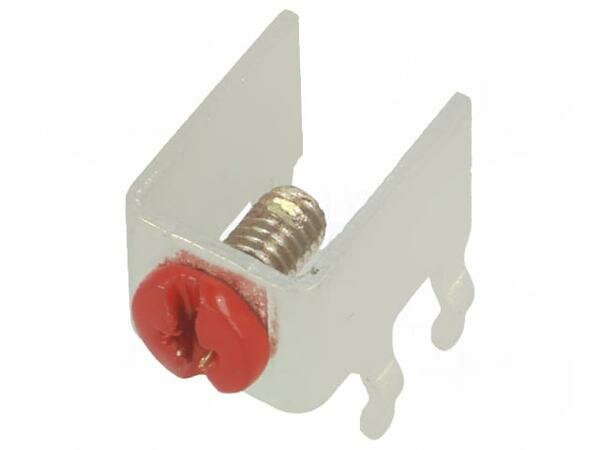 фото Наконечник KEYSTONE KEYS7695-2, Наконечник винтовой зажим, THT, зажим под винт, красный, 7,5x5мм, 1шт
