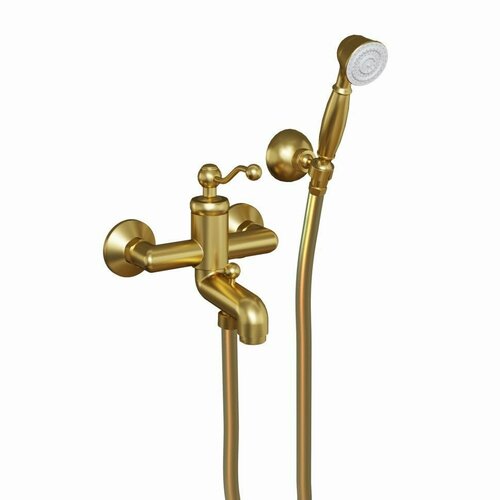 Смеситель для ванны Paini Duomo с аксессуарами, матовое золото PVD 88PJ105