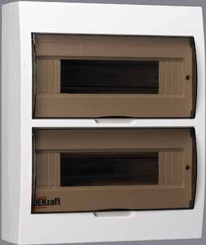 Корпус DEKraft ЩРН-П-24, пластик, навесной, на 24 модуля, IP41 — фото 1