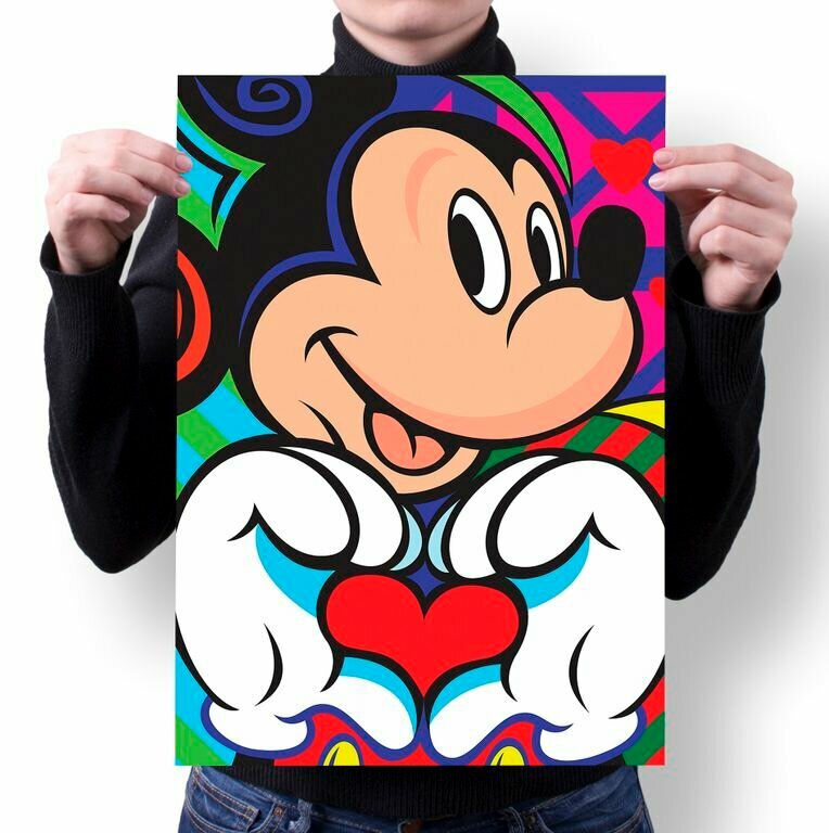 Плакат Mickey Mouse, Микки Маус №12, А2