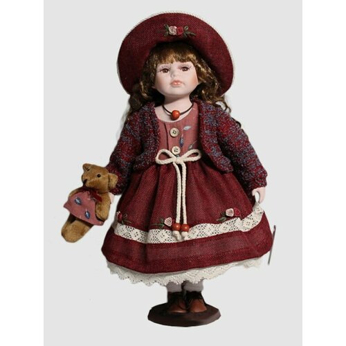 Кукла фарфоровая 16' на подставке KSVA-YF-161214