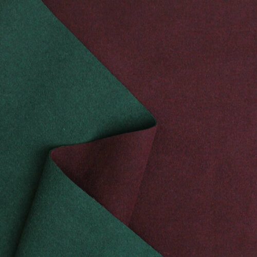 Пальтовая ткань бордовая /изумрудная двусторонняя пальтовая ткань зеленая двусторонняя