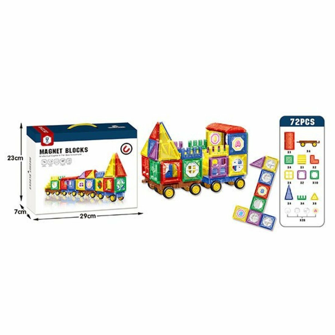 фото Конструктор магнитный, 72 детали Наша Игрушка 201140777