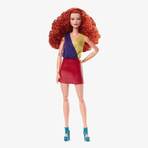 Кукла Barbie Looks Doll Original, Curly Red Hair (Барби Лукс с рыжими кудрявыми волосами) куклы и пупсы кукла барби лукс брюнетка 1 barbie looks mattel