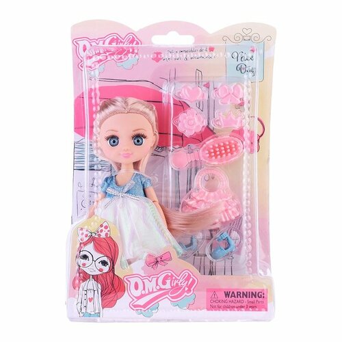 Кукла Oubaoloon В платье, с аксессуарами, пластик, в коробке (58004) кукла шарнирная oubaoloon с аксессуарами в коробке пластик hbb18