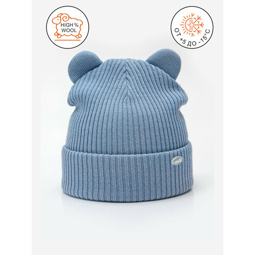 фото Шапка бини artel, размер 46, голубой