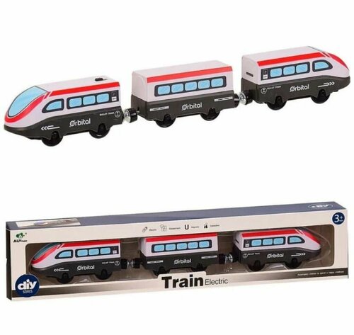 Электрический поезд на батарейках для деревянной / пластиковой железной дороги