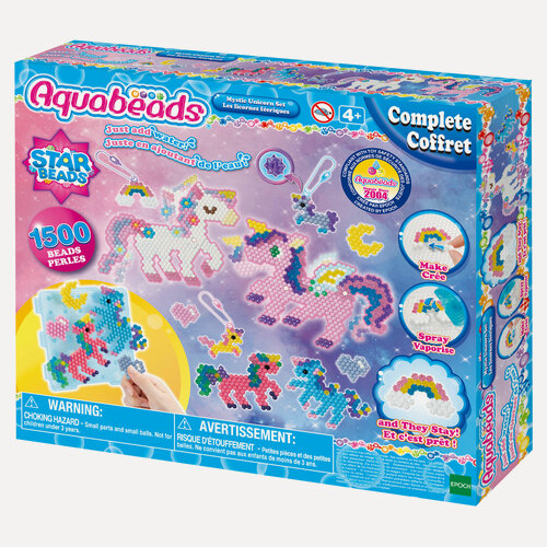 Изображение товара Игровой набор Aquabeads "Мистические единороги", 1500 бусин, 24 цвета