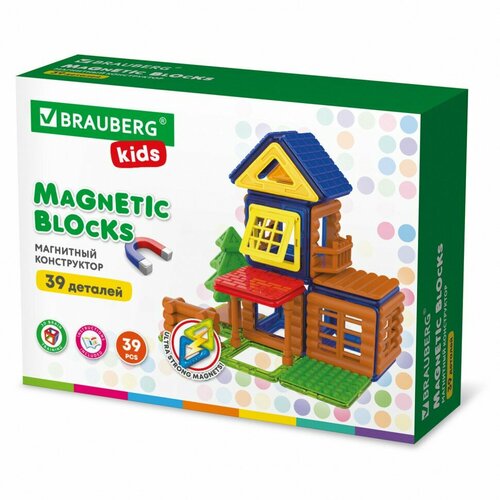 фото Конструктор brauberg magnetic build blocks-39 построй дом 39 дет. 663849