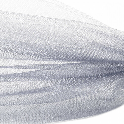 Фатин Кристалл средней жесткости блестящий арт. K. TRM шир.300см, 100% полиэстер цв. 81 К уп.50м - серый