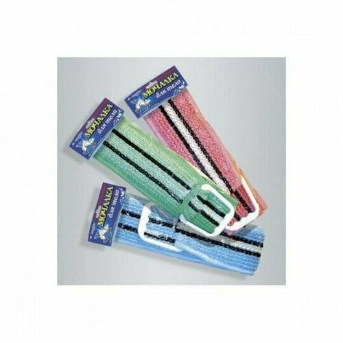 Мочалка 60см с пласт ручк М 060 (12/144) аквамаг