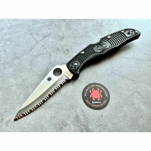 нож складной походный туристический spyderco endura Нож складной Spyderco SC10SBK Endura 4, Serrated Blade, FRN Handle