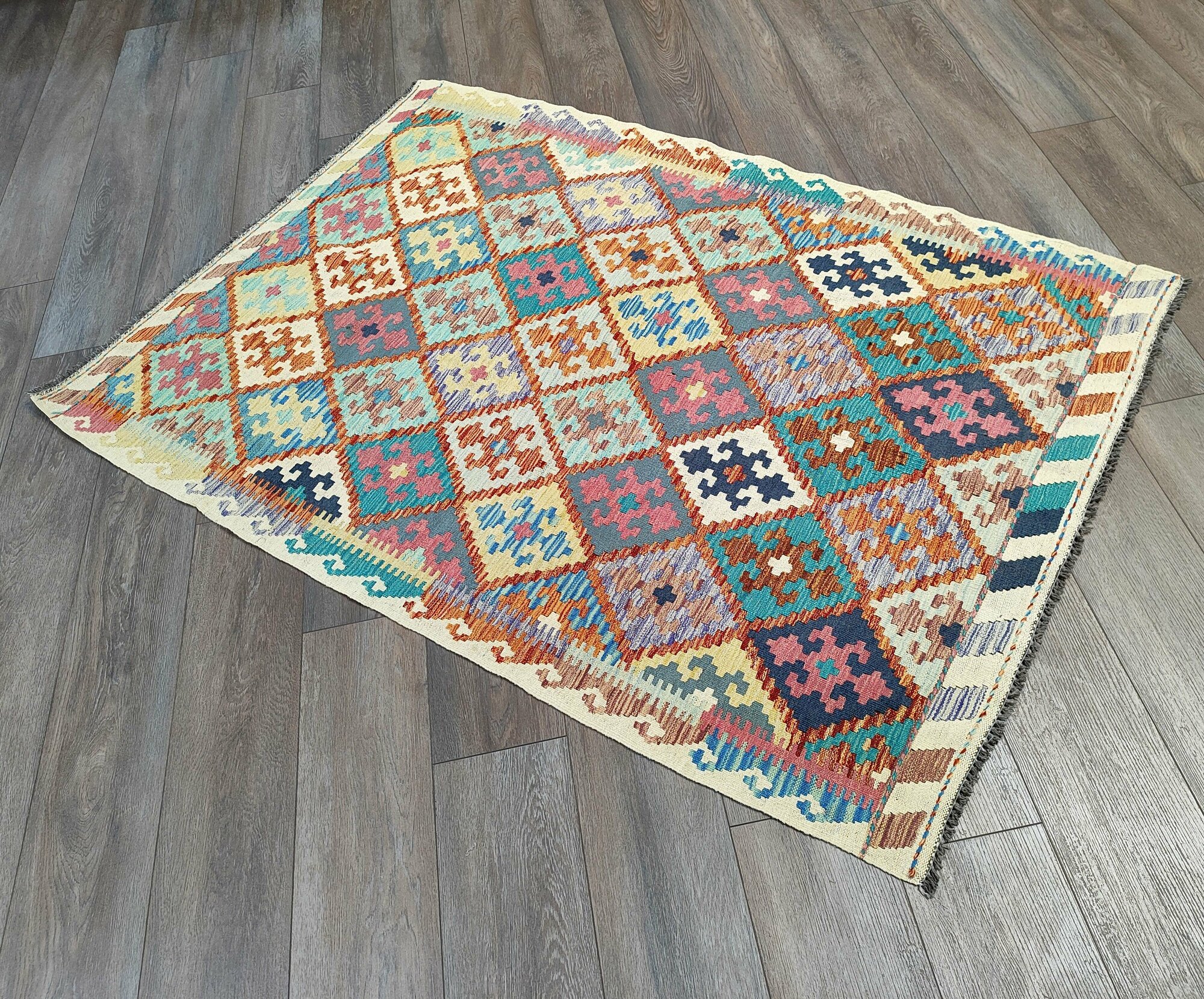 Ковер ручной работы Kilim 1,28х1,78 - фотография № 5