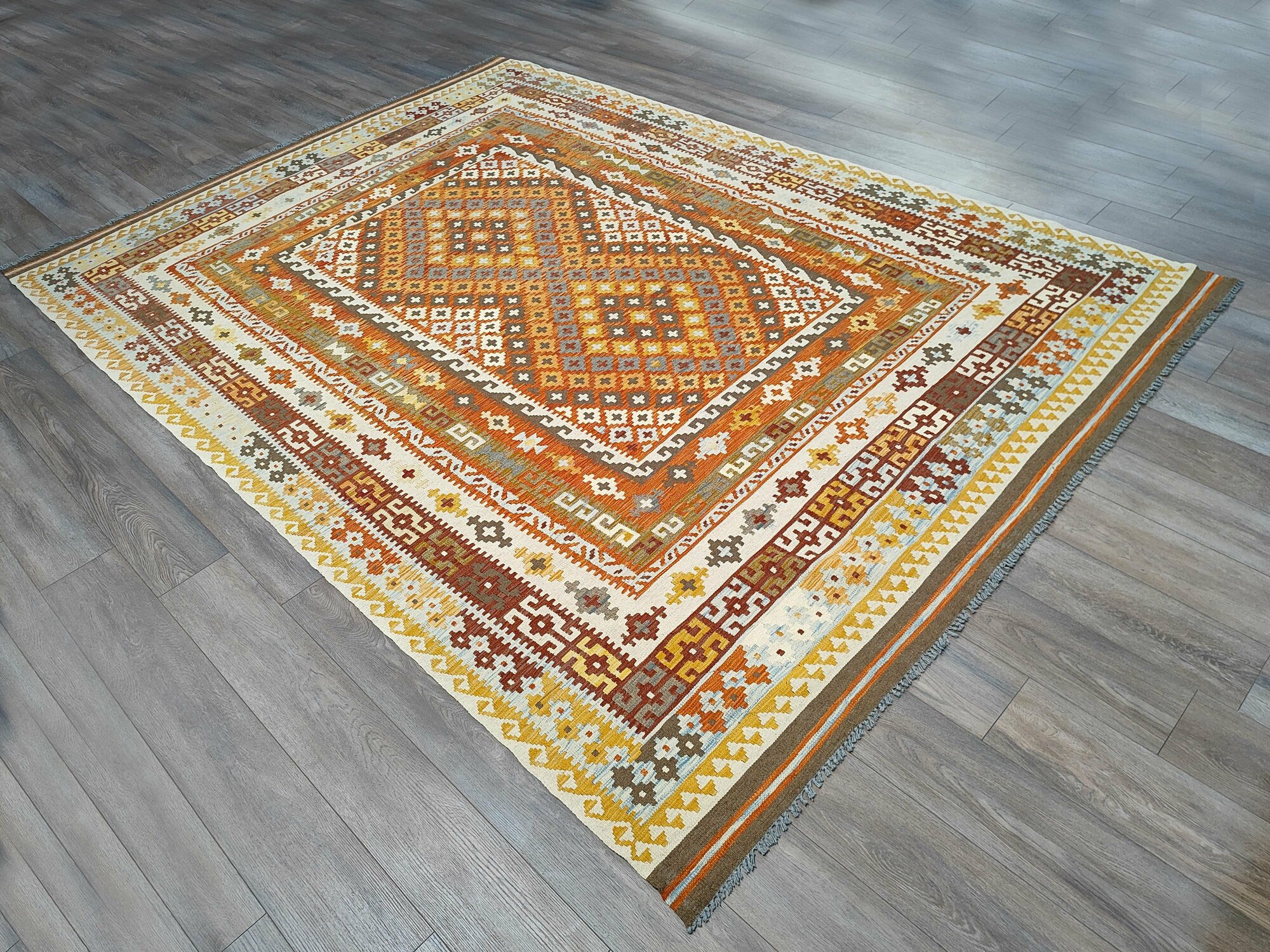 Ковер 2,49х3,50 Pakistan Kilim multi - фотография № 5