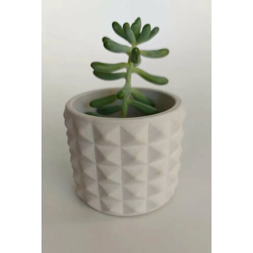 Кашпо бетонное, горшок для цветов, ручная работа, 7х7 см
