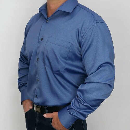 фото Рубашка fashion leader, размер m, синий