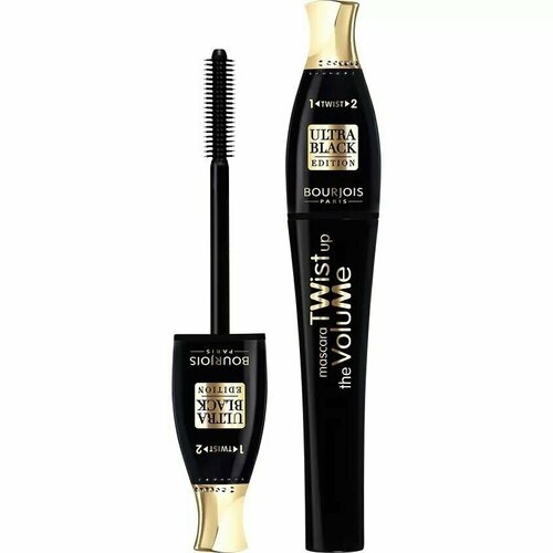 BOURJOIS Тушь объемная для ресниц 2 в 1 Twist Up The Volume Ultra Black bourjois набор туши для ресниц twist up the volume 2 шт 52 ultra black 2 шт