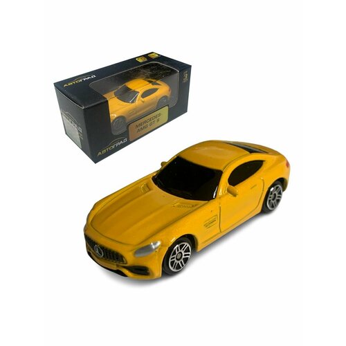 Модель автомобиля Mercedes-Benz AMG GT S, жёлтый, 1:64