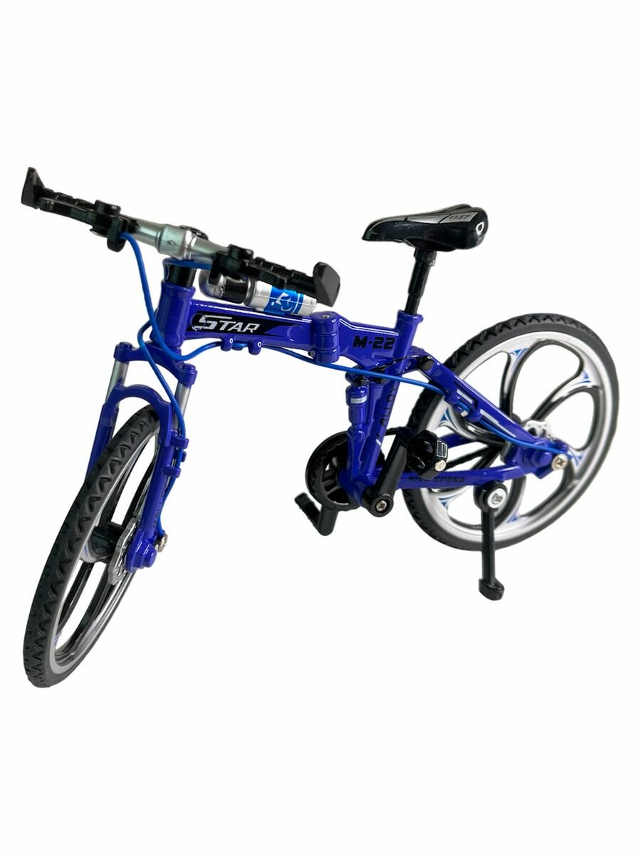Модель велосипеда металлическая "Шоссейный", синий, 20 см