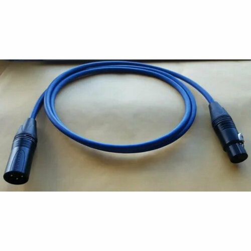 Кабель аудио 1xXLR - 1xXLR GS-PRO XLR3F-XLR3M blue 1m кабель микрофонный vortex kkfm500 konnekt xlr3m xlr3f 5м