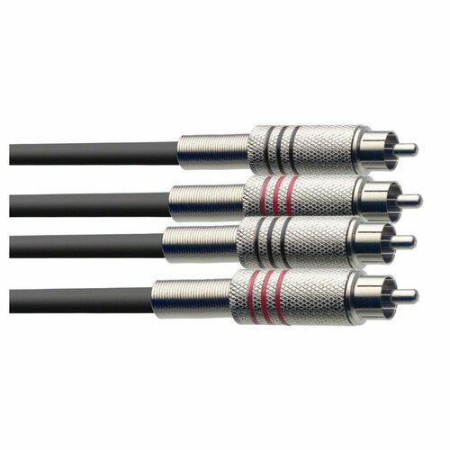 Кабель аудио 2xRCA - 2xRCA Stagg STC060C 0.6m кабель stagg sdx5 3 3пин 5м