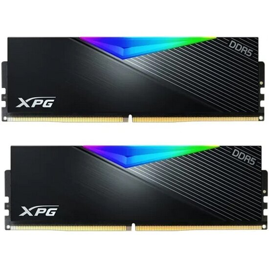 Оперативная память Adata DDR5 64Gb(2x32Gb) 5600MHz pc-44800 XPG Lancer RGB CL36 1.25V (AX5U5600C3632G-DCLARBK)