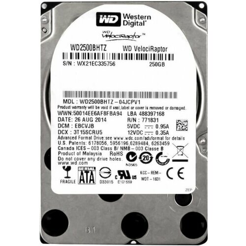 Жесткий диск Western Digital WD2500BHTZ 250Gb SATAIII 25 HDD 1163000₽