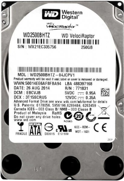 Жесткий диск Western Digital WD2500BHTZ 250Gb SATAIII 2,5" HDD