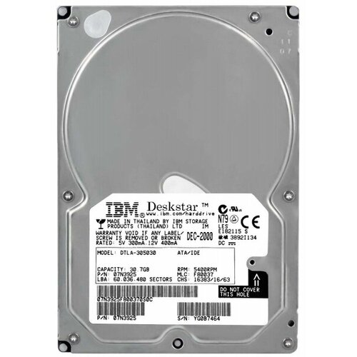 Жесткий диск IBM DTLA-305030 30,7Gb 5400 IDE 3.5