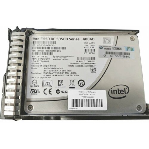Жесткий диск HP 871639-001 480Gb SATAIII 2,5 SSD
