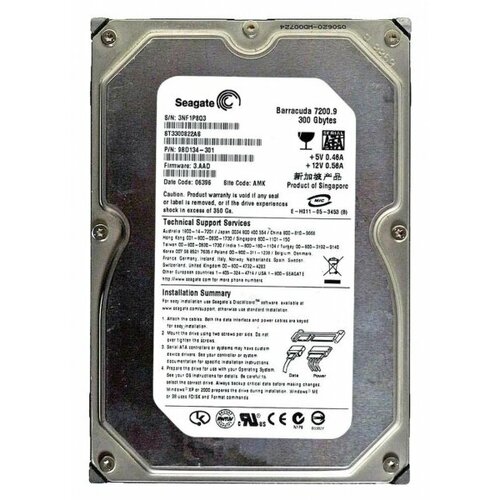 Жесткий диск Seagate ST3300822AS 300Gb 7200 SATAII 35 HDD 491000₽