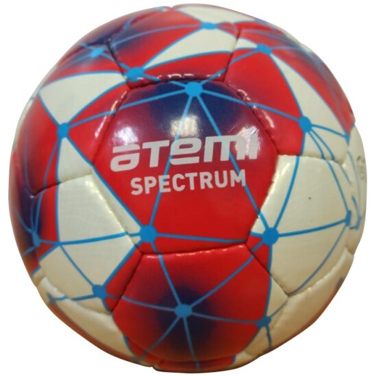 Мяч Atemi футбольный SPECTRUM, PU, бел/сине/красн, р.4 , р/ш, окруж 65-66