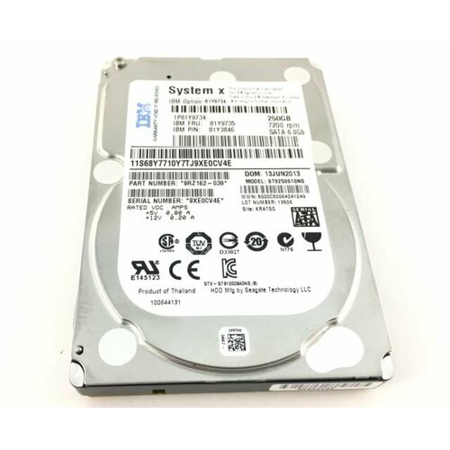 Жесткий диск IBM 81Y9734 300Gb SATAII 25 HDD 6864500₽