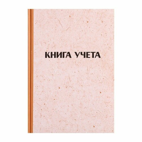 Книга учета, 96 листов, обложка картон 7Б, блок газетный, клетка, имитация крафта