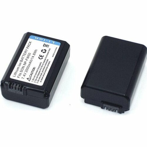 Аккумуляторная батарея Vbparts для фотоаппарата Sony Alpha A7 (NP-FW50) 7,4V 2000mAh Li-ion 5v 2a 4a ac pw20 np fw50 usb spring cable adapter for camera alpha nex f3 5r 5t 3n 5n a33 a37 a55 a5000 a6000 a6300 a6500