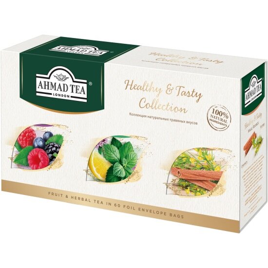 Подарочный набор Ahmad Tea Healthy&Tasty Collection 3 вида 60 пак в ассортименте Ахмад - фото №1