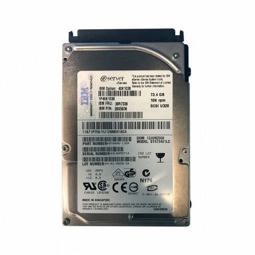 Жесткий диск IBM 40K1036 734Gb U320SCSI 25 HDD 4680500₽