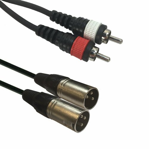 Кабель аудио 2xRCA - 2xXLR American DJ AC-2XM-2RM/5 5.0m коммутационный кабель klotz ay3 0300 джек 6 35 2x rca 3 м