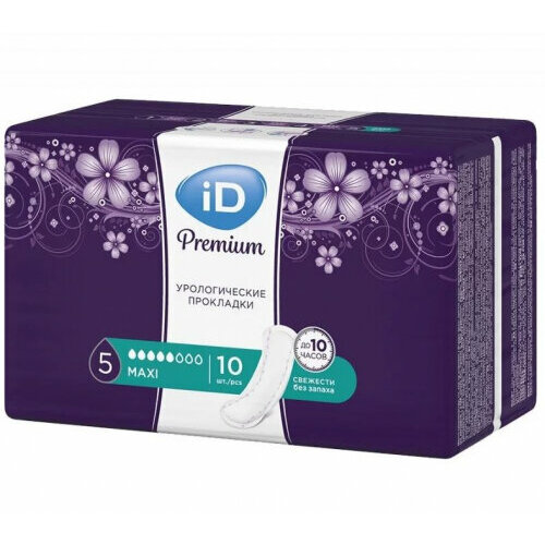 Прокладки урологические ID Premium Maxi, 10 шт