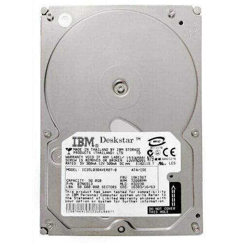 Жесткий диск IBM 07N6653 307Gb 7200 IDE 35 HDD 281000₽