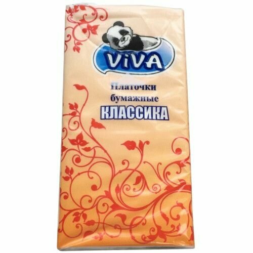 ViVA Платочки бумажные классические 2 слоя 10 шт