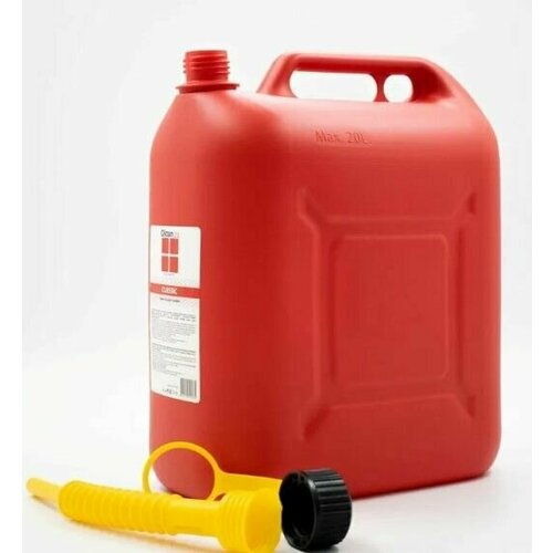 канистра для бензина oktan 10 л красная пластиковая Канистра 20л. пластиковая для ГСМ (380х245х355) (красная) Oktan Classic А1-01-04