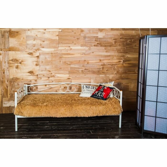 фото Кушетка Оптима Люкс (90х200/металлическое основание) Бежевый