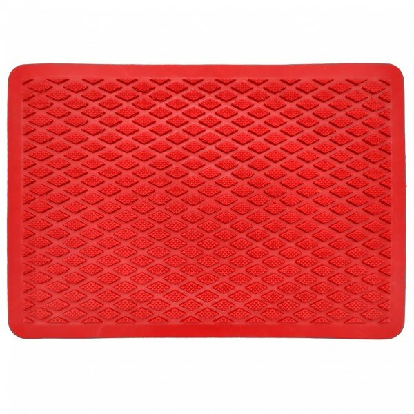 фото Накладка на водительский коврик, подпятник (217*148 мм, ромб, красный) #19818