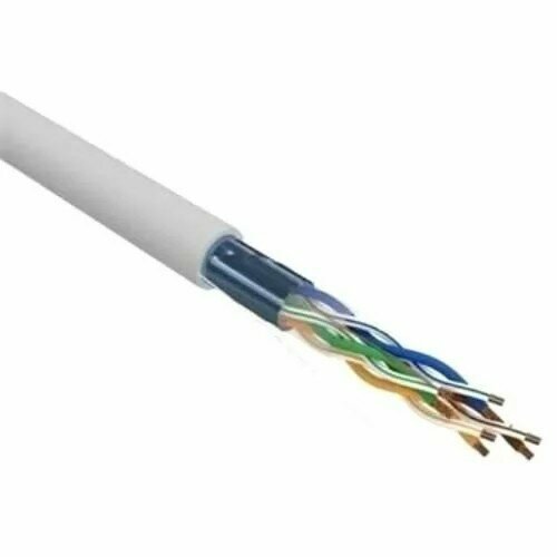 Rexant Кабель 02-0025 Кабель витая пара F UTP, CAT 5e, PVC, 4х2х0,52 мм, 24AWG, INDOOR, SOLID, серый, 305 м