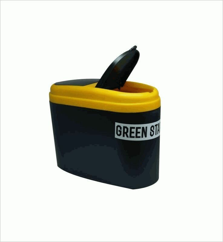 Контейнер для мусора в салон автомобиля навесной желтый 19 *16 см