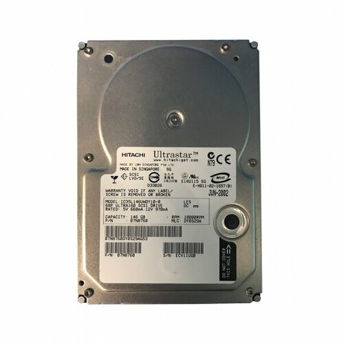 Жесткий диск IBM 07N8760 146Gb U320SCSI 3.5 HDD жесткий диск ibm 08k0362 146gb u320scsi 3 5 hdd