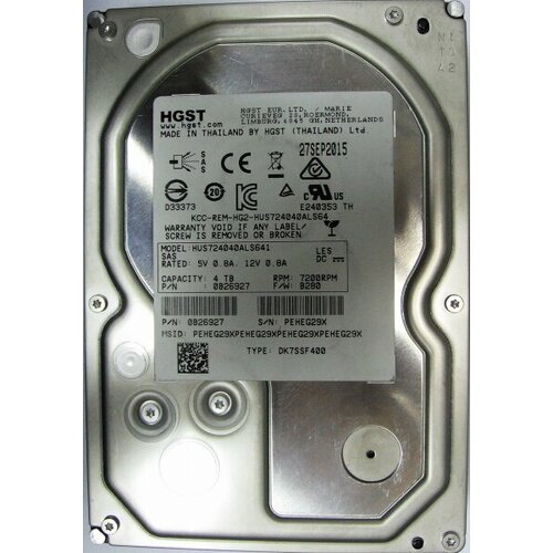 Жесткий диск Hitachi HUS724040ALS641 4Tb 7200 SAS 35 HDD 6150500₽