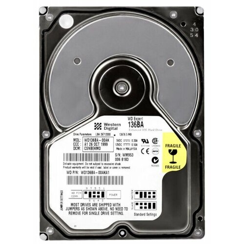 Жесткий диск Western Digital WD136BA 13Gb 7200 IDE 35 HDD 228500₽