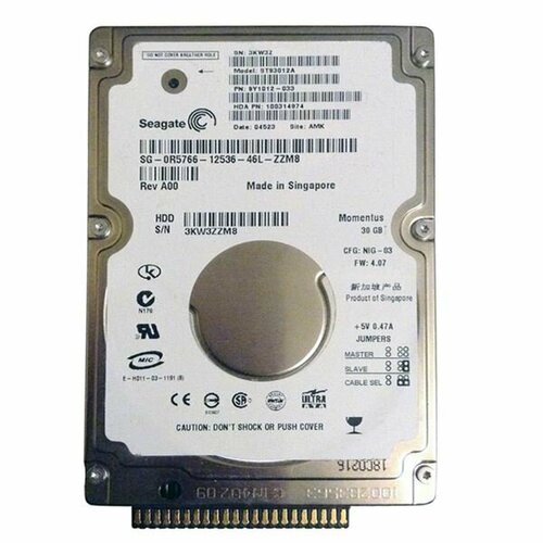 Жесткий диск Seagate ST93012A 30Gb 4200 IDE 25 HDD 953000₽